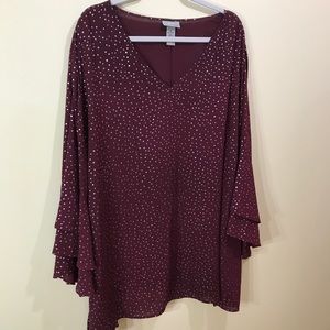 Catherines Silver Dot Top